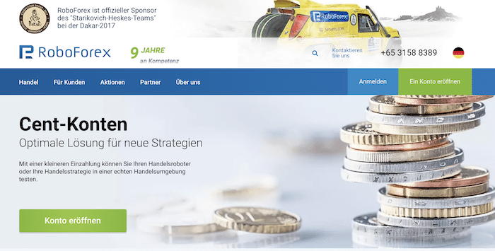RoboForex Homepage