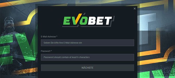 Evobet Casino Registrierung 