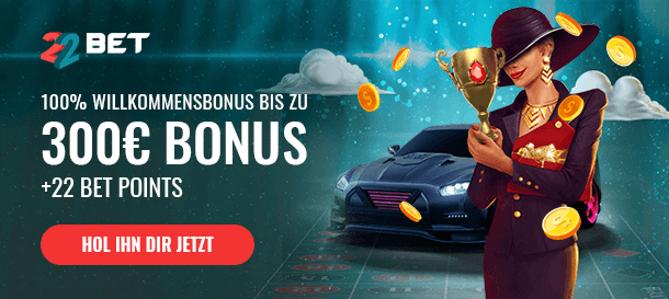 22BET Casino Bonus für Neukunden 