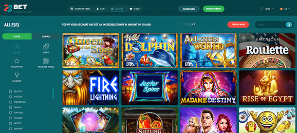 22BET Casino Spiele