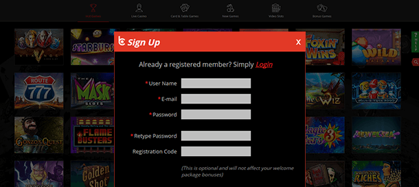 bCasino Registrierung 