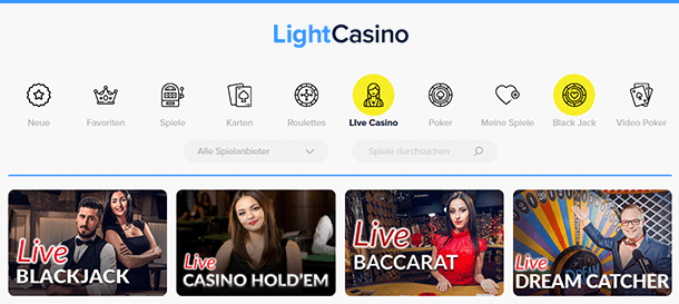 LightCasino Live Casino