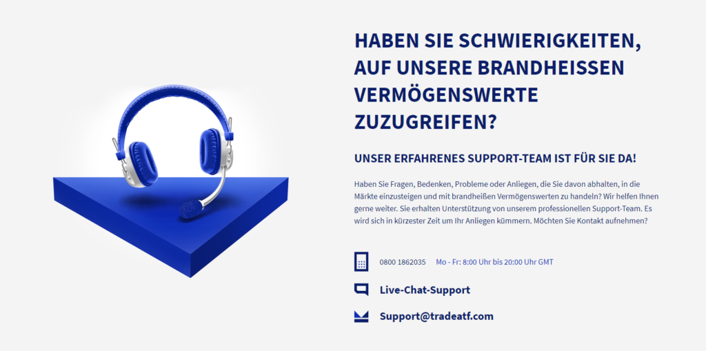 TradeATF Kundenservice