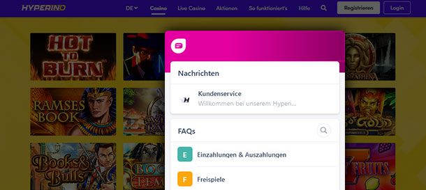 Hyperino Kundendienst