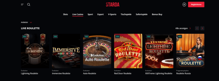 Starda Casino Tichspiele