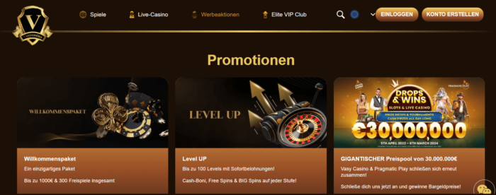 Vasy Casino – Abzocke oder seriös??