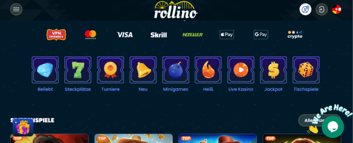 Spielangebot bei Rollino Casino