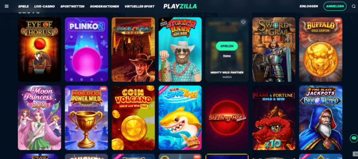 Slot-Spiele bei Playzilla