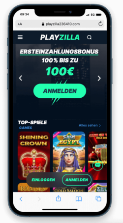 Smartphone-Tauglichkeit bei Playzilla