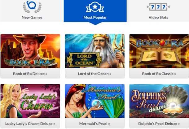 Novomatic Slots bei Quasar Games