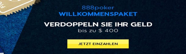 Poker Bonus bei 888 Poker: Guthaben Verdoppeln mit Willkommenspaket