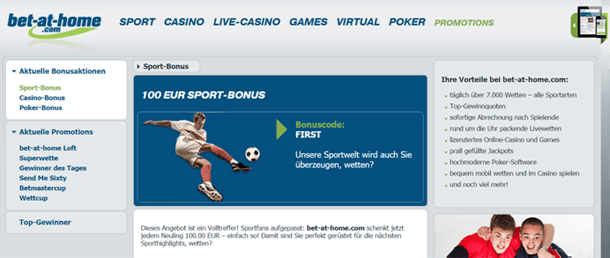 bet-at-home Neukundenbonus