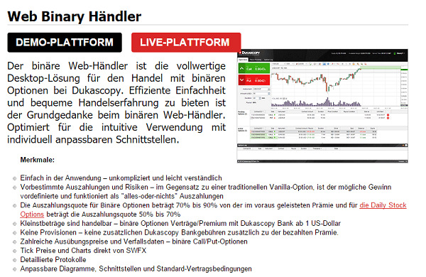 Webtrader Dukascopy