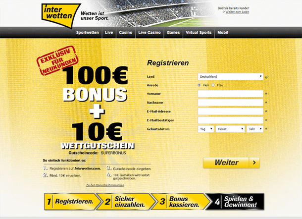 Interwetten Wettgutschein