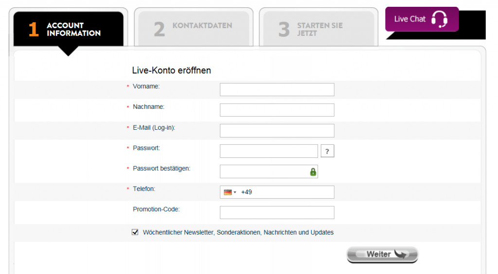 Konto eröffnen – Plattform wählen – und los geht´s