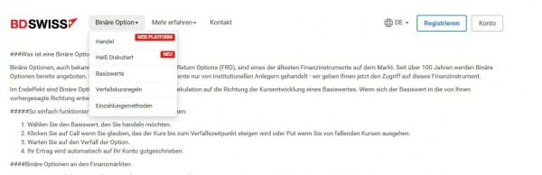 Handelserfahrung bei Binären Optionen.