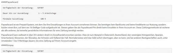 Paysafecard bei BDSwiss akzeptiert.