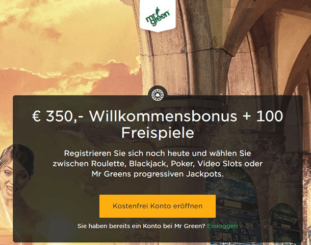 Mr. Green zählt zu den PlayTech Casinos
