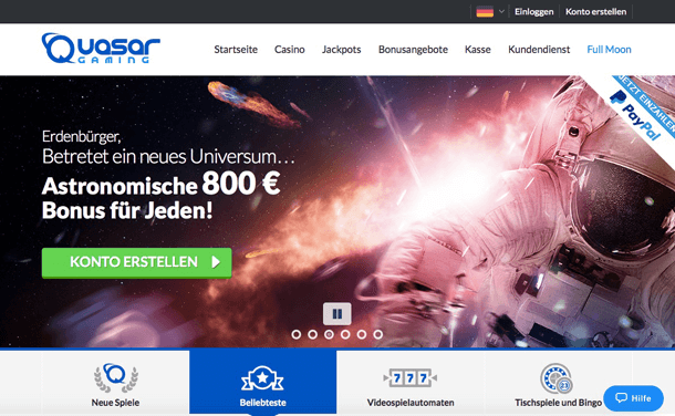 Quasar Gaming Auszahlung Dauer