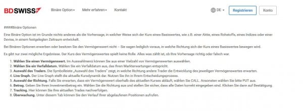 BDSwiss gibt hilfreiche Handelstipps.