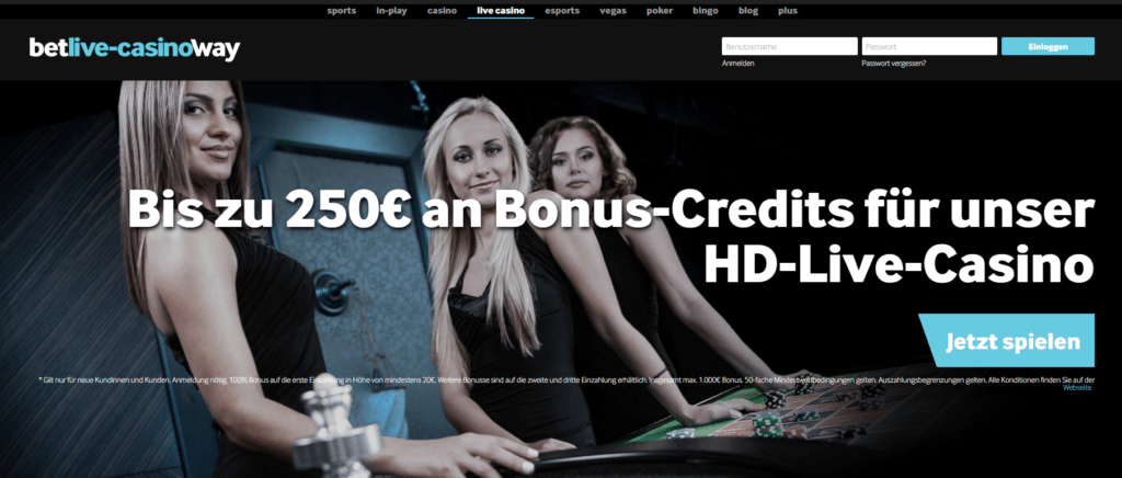 Live casino accept paypal