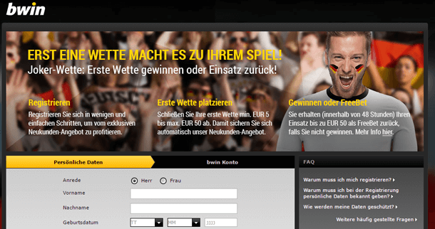 bwin Registrierung