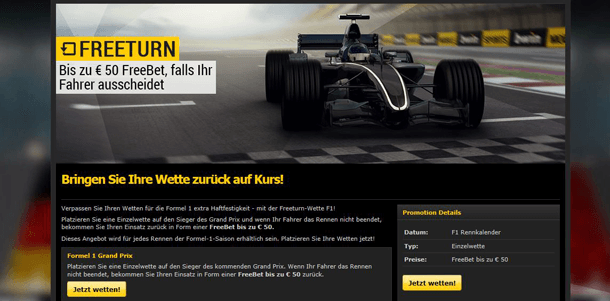 FreeBet auch für Bestandskunden verfügbar