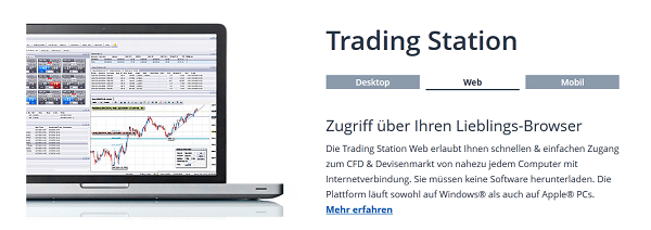 Die hauseigene FXCM Handelsplattform trägt die Bezeichnung „Trading Station“