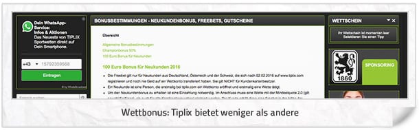 Tiplix Bonus Angebot