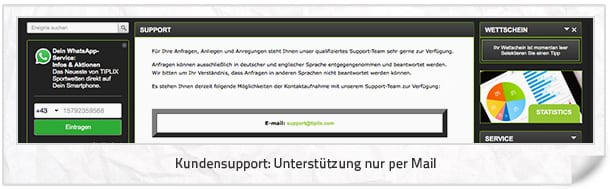 Tiplix Service und Kontakt